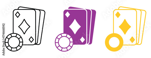 Feel the Thrill with Diamonds Playing Cards and Chips for Casino Night Designs or Exciting Game Promotions, Perfect for Adding a Touch of Luck to Any Project