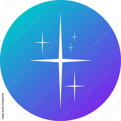 Create Image AI, Generate Image, Generate Icon, AI Sparkle and Gradient Star Icon