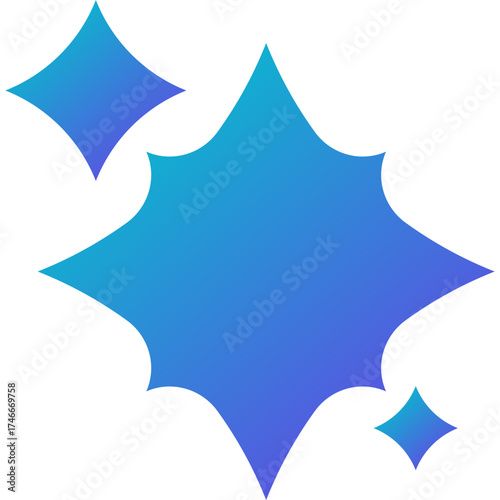 Create Image AI, Generate Image, Generate Icon, AI Sparkle and Gradient Star Icon
