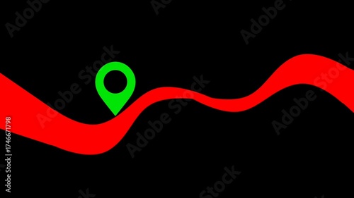 Digital map motion animation of a Google map interface with smooth zooming and panning effects.Perfect for use in travel videos,navigation themes,location-based services,GPS concepts, and presentation