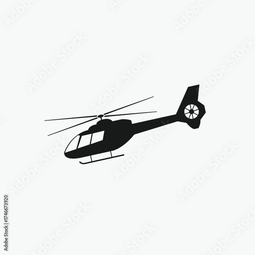 Helicopter, Air Fleet, Rescue helicopter, Military Helicopter icon vector