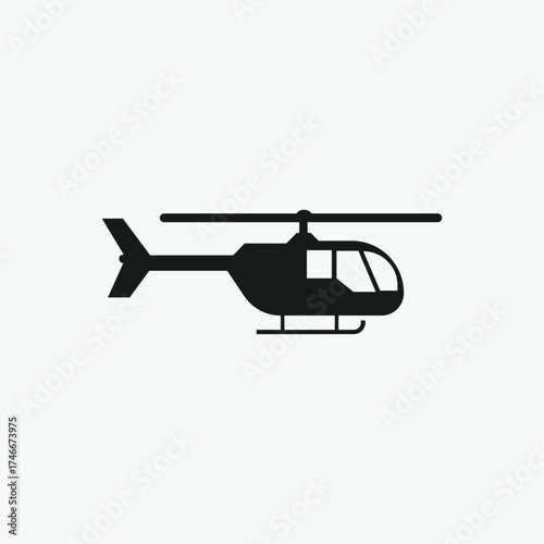 Helicopter, Air Fleet, Rescue helicopter, Military Helicopter icon vector