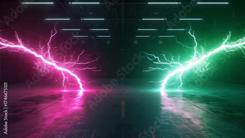 video Two electric sparks in a dimly lit room