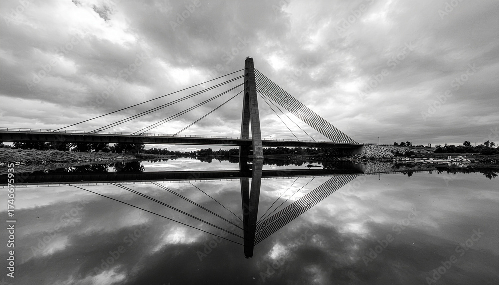 Fototapeta premium Minimalist Fine Art Photography of a Mirrored Structure