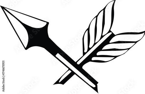 bow arrow icon vector eps