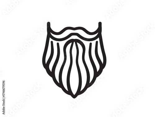 Stylish facial hair icon in modern clean vector