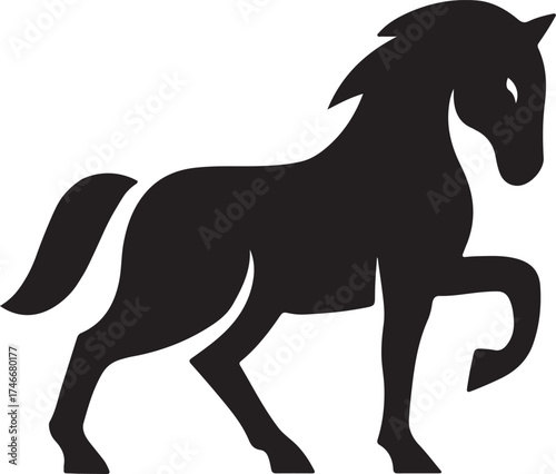 horse silhouette vector
