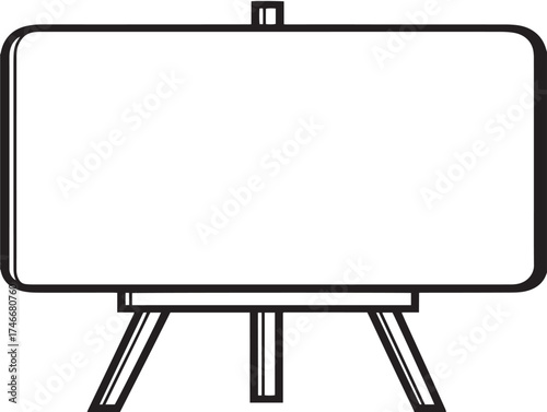 Blackboard board icon in simple clean vector artwork