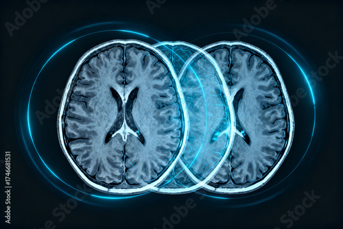Brain scan showing brain structure