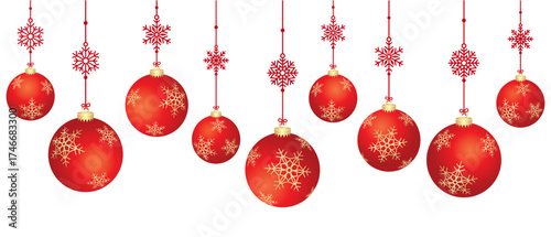 Christmas decoration on white background