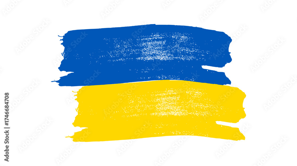 Obraz premium Ukrainian national flag in grunge style