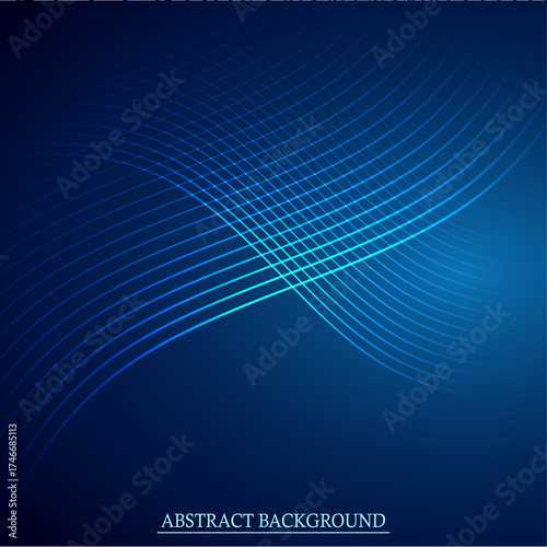 Dynamic Futuristic Abstract Wallpaper Featuring a Brilliant Cyber Grid Pattern on a Deep Cobalt Gradient