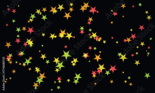 Colorful stars background a seamless festive celebration of colors