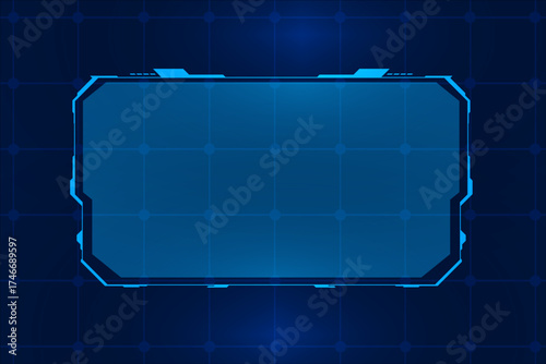 futuristic HUD text box frames vector illustration