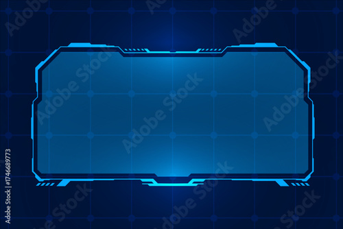 futuristic HUD text box frames vector illustration