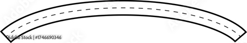 Curved Tracing Line Road Route Illustration