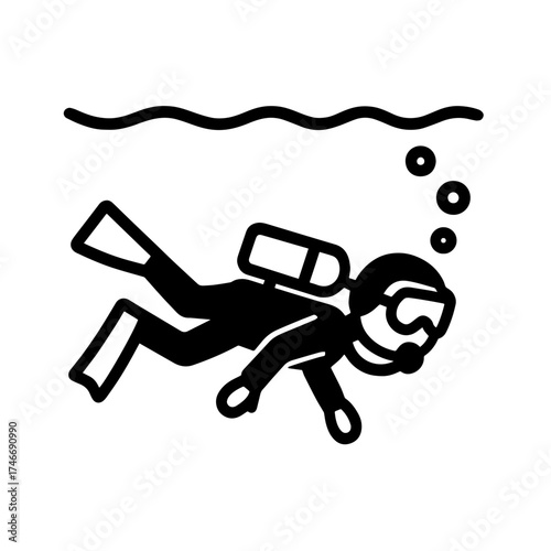 a scuba diver swimming underwater