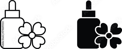 bach flower  icon vector graphic illustration  with white background flat hand made icon fill icon .