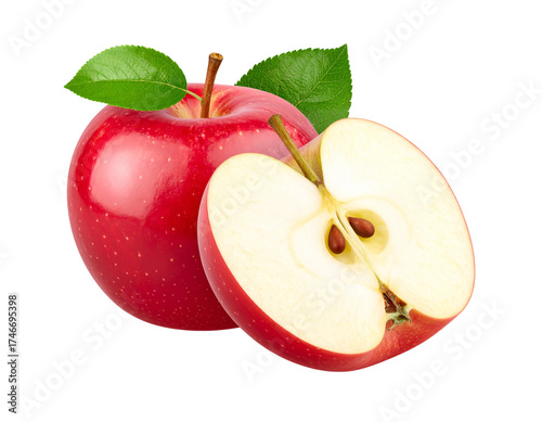 red apple isolated on white background