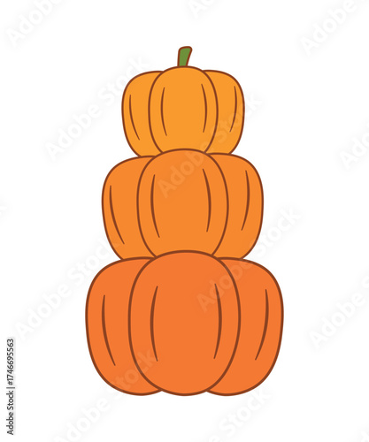 Stacked pumpkin fall autumn decoration