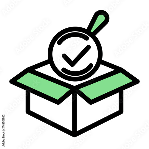 Quality Control Inspection Audit icon from the Customer Development icon collection (Outline Color Lineal Style)