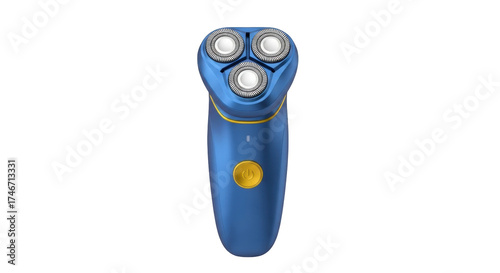 Konstfotografi Isolated electric shaver with three rotary blades for smooth shave, personal hyg