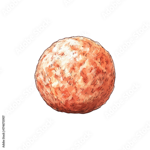 meat ball hand drawn illustration