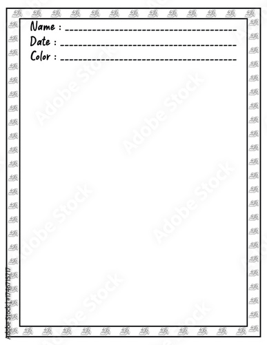Fluffy Friends Coloring Page & Book for Adults and Kid. High resolution (300 DPI), Ready to print on standard 8.5x11-(A4) inch paper With (No Bleed), Black and White. Vector illustration