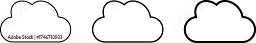 Three outline illustrations of a tooth shape