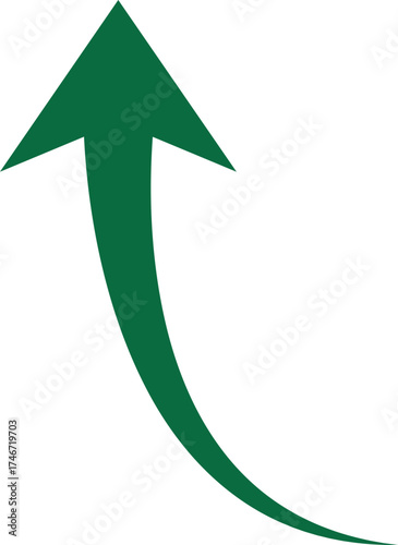 Green upward arrow symbolizing growth and progress
