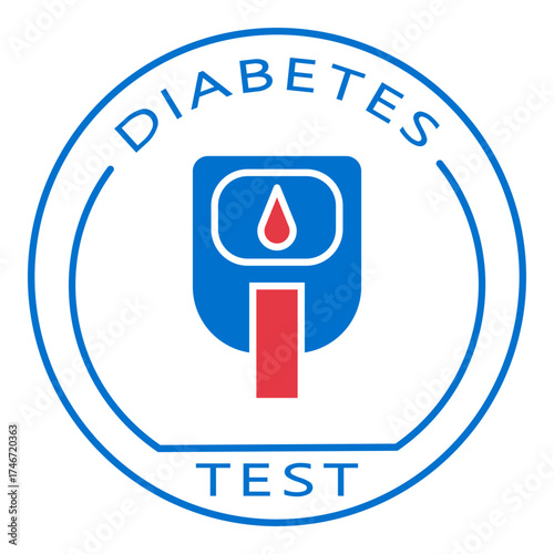 diabetes test badge icon