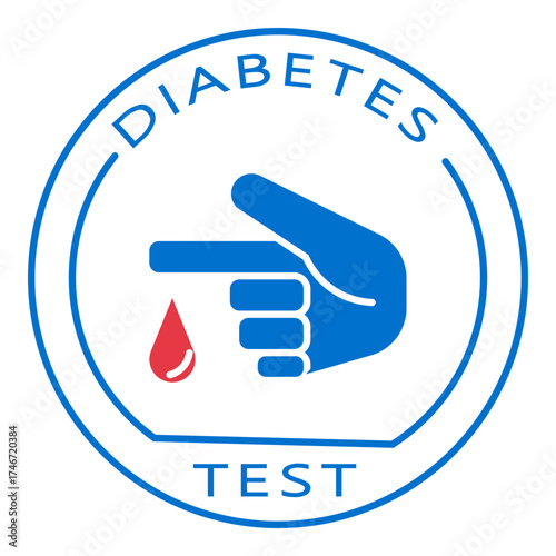 diabetes test badge icon