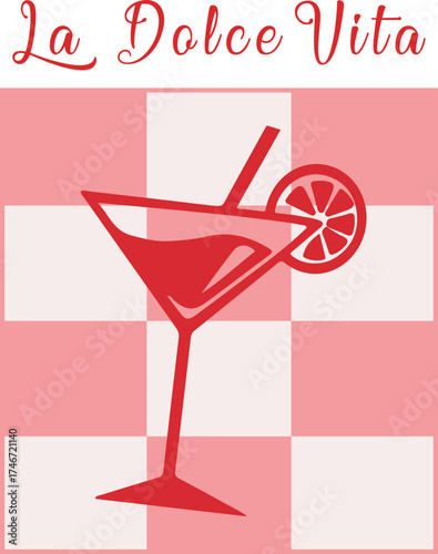 Hand draw la dolce vita vintage posters. Summer Italy. Vintage vector print. Print for t-shirt. Trendy minimalist posters