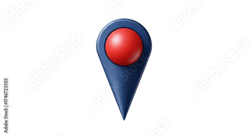 Isolated location pin icon with red center, blue surround indicating navigation mark place Free Download Isolated location pin icon with red center, blue surround indicating navigation mark place - GFXLoad
