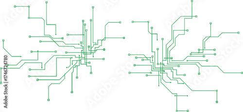 green tech circuit vector design for innovative branding digital networks and futuristic concepts