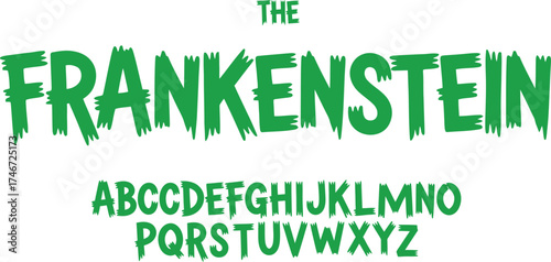 frankenstein lettering vector for halloween invitations posters and fun spooky themed design projects