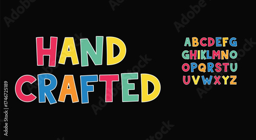 handcrafted alphabet vector for kids learning creative typography and educational design projects