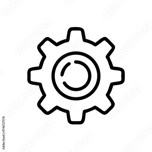 Gear Setting Icon Illustration