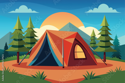 camping in the mountains