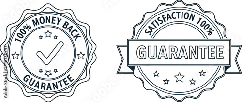 money back guarantee icons vector for customer trust promotion and professional business assurance