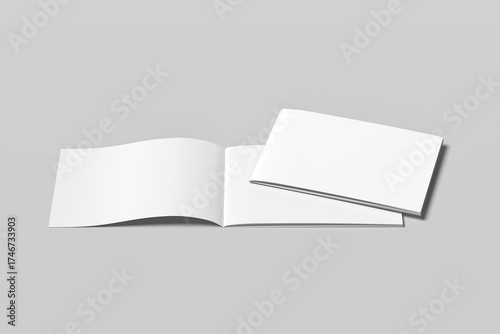 Realistic A4 Landscape Mockup on Neutral Background