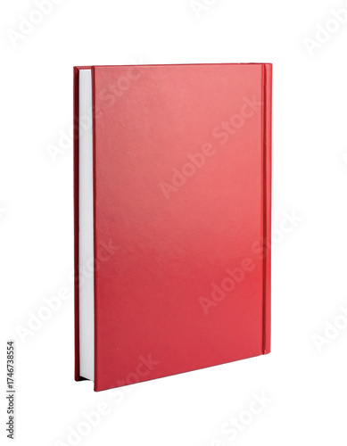 Red Book Cover Mockup — Transparent Background