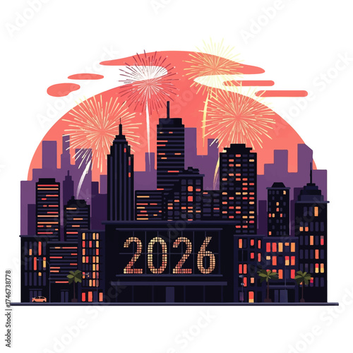 city skyline at night