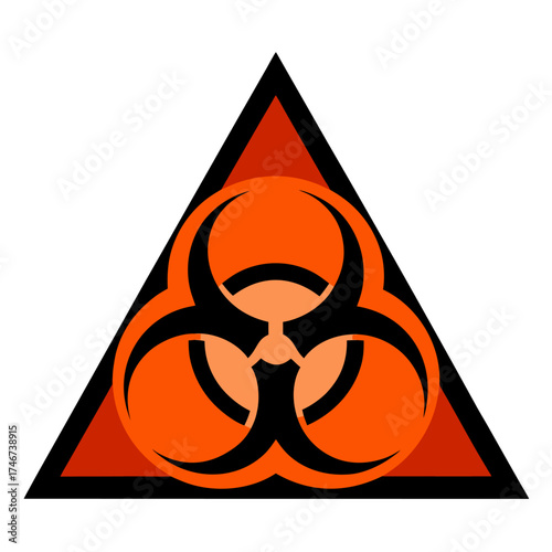 Vector of Biohazard sign on white background