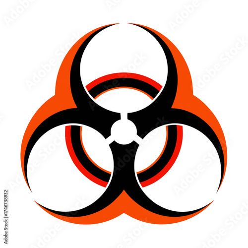 Vector of Biohazard sign on white background