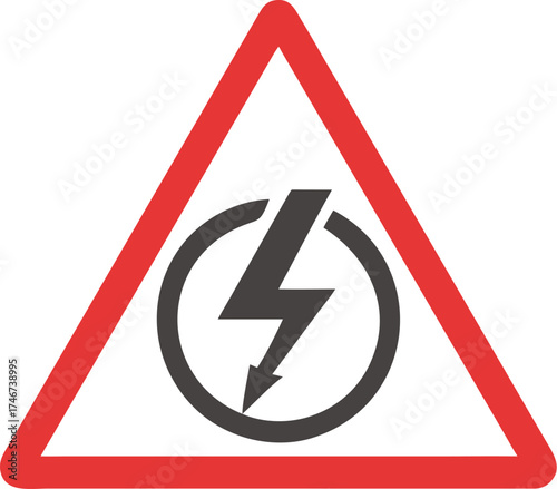 Vector of Electrical Hazard on white background