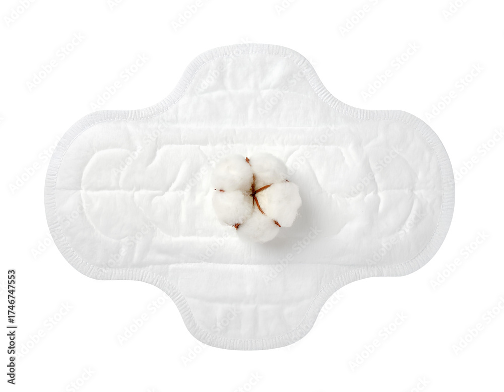 Obraz premium Firefly_Reusable eco natural pad isolated on white. Feminine washable, healthy and eco friend