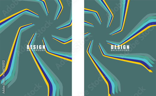 Collection of vintage retro banner backgrounds. Colorful grunge wave wallpaper. Vector illustration. Rotate party background pattern.