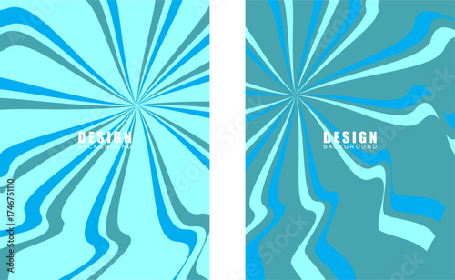 Collection of vintage retro banner backgrounds. Colorful grunge wave wallpaper. Vector illustration. Rotate party background pattern.