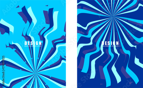 Collection of vintage retro banner backgrounds. Colorful grunge wave wallpaper. Vector illustration. Rotate party background pattern.